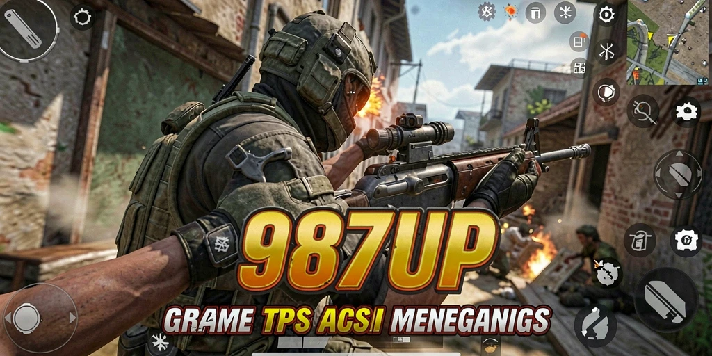 Tampilan gameplay 987UP yang mendebarkan dalam mode TPS.