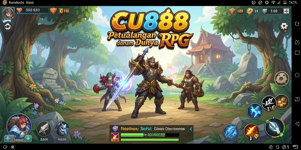 Screenshot menampilkan aksi seru dalam gameplay RPG CU888.
