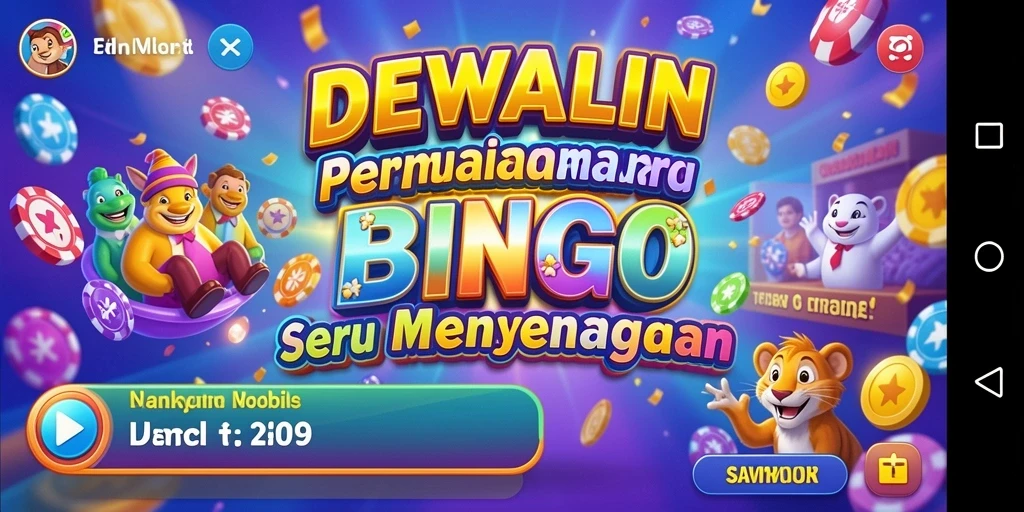 Tangkapan layar DEWALIN menunjukkan aksi permainan Bingo yang mendebarkan.