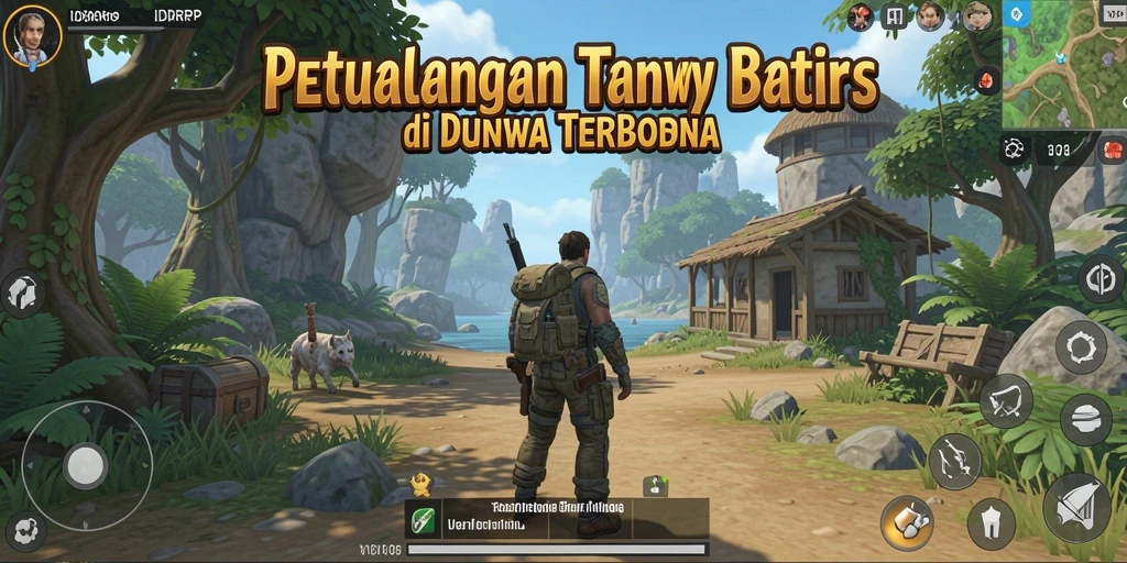 Screenshot gameplay IDRRP menampilkan eksplorasi dunia terbuka yang menakjubkan.