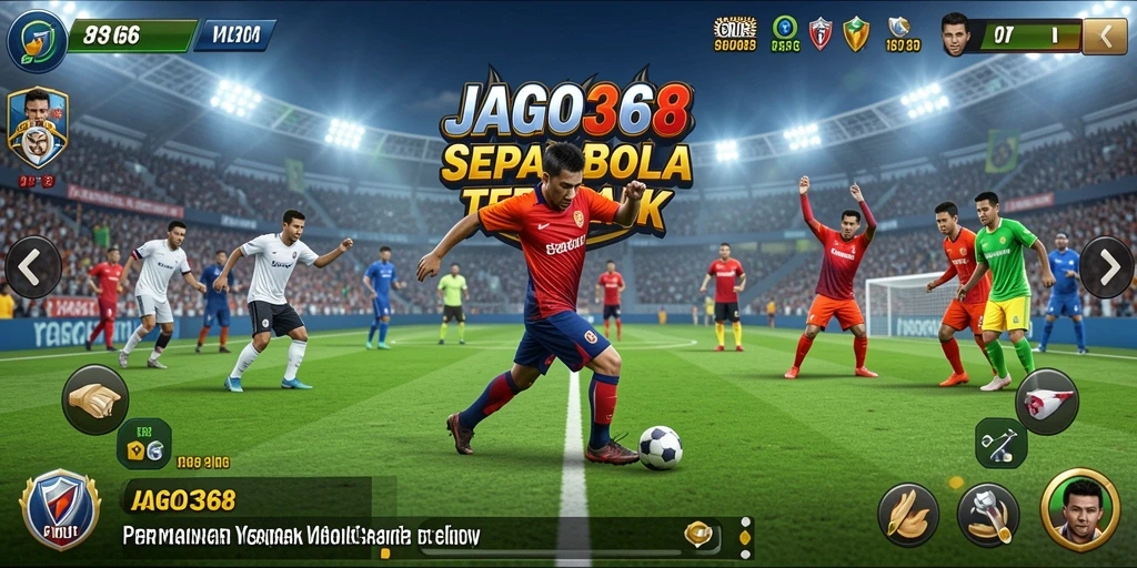 Tampilan gameplay JAGO368 yang mendebarkan dalam aksi sepak bola.