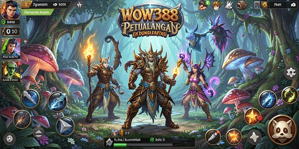 Tampilan gameplay RPG yang menarik dan penuh aksi di WOW388.